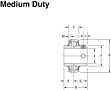 Mounted Bearings insert bearing setscrew Medium Duty GYM-KRRB 192 G